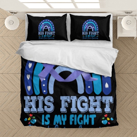Stomach Cancer His Fight Is My. Novelty Funny Bedding Sets