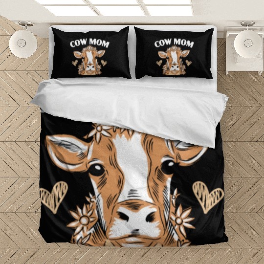 Cow Mom Heifer Cow Whisperer Cow Farming Farm Bedding Sets