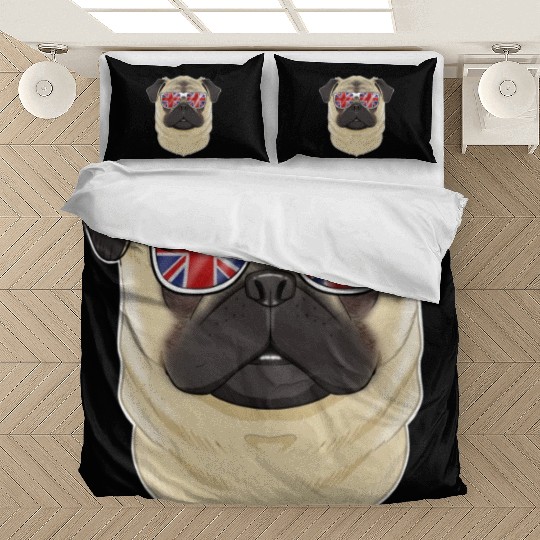 Pug UK Sunglasses I English Flag I Union Jack Bedding Sets