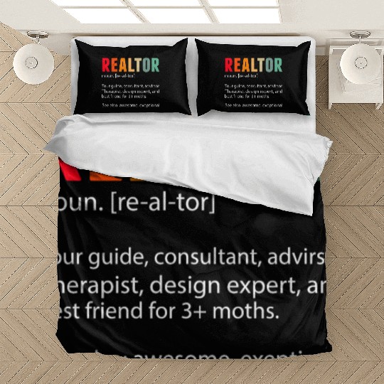 Vintage Realtor Definition Broker House Agent Bedding Sets