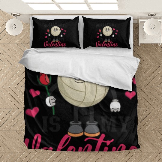 Volleyball Player Team Valentines Bedding Sets