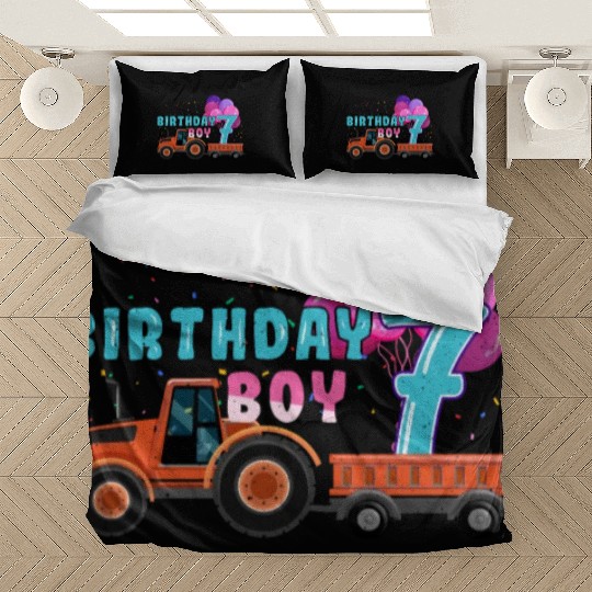 Birth Born Age 7 Year Old Boy Ranch Farm Tractor Bedding Sets