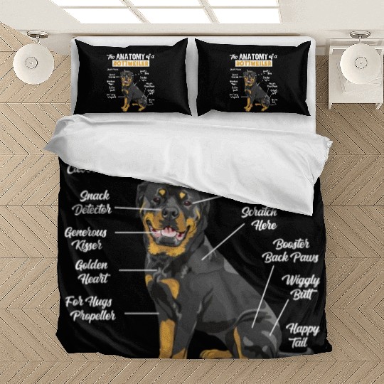 Rottweiler The Anatomy Of A Rottweiler Dog Lover Bedding Sets