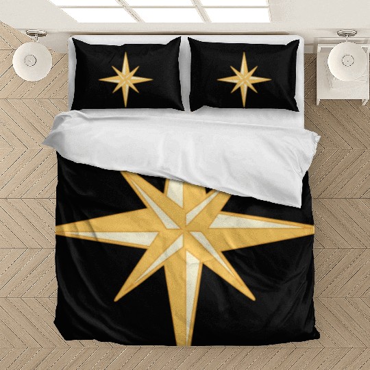 Nautical star. Compass rose, cardinal directions Bedding Sets