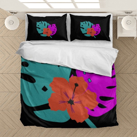 Hibiscus and leaves Bedding Sets