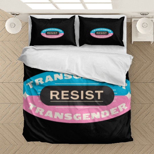 trans pride resist Bedding Sets