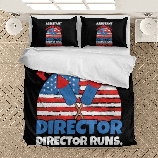 America American Fireworks Director 4th Of July Bedding Sets