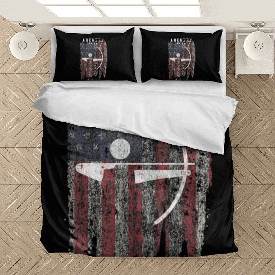 Archery Team USA Vintage American Flag Compound Bedding Sets