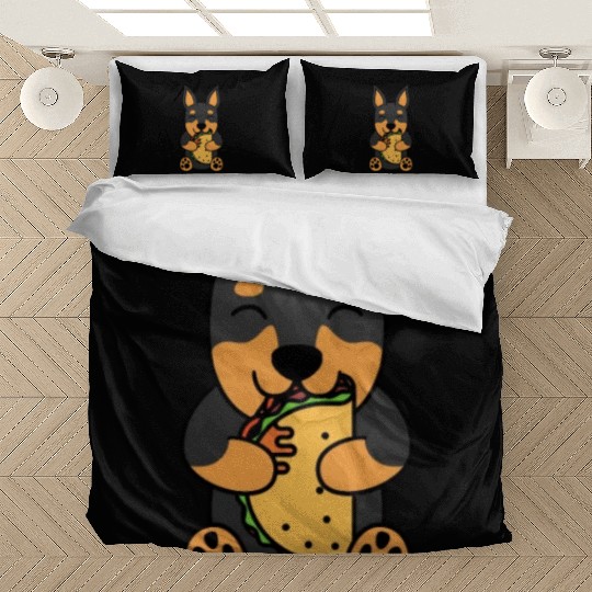 Miniature Pinscher Taco Lover Bedding Sets