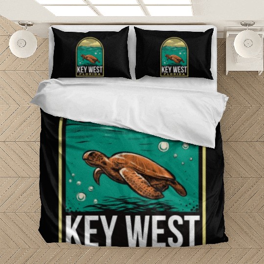 Key West Vintage Sea Turtle Bedding Sets