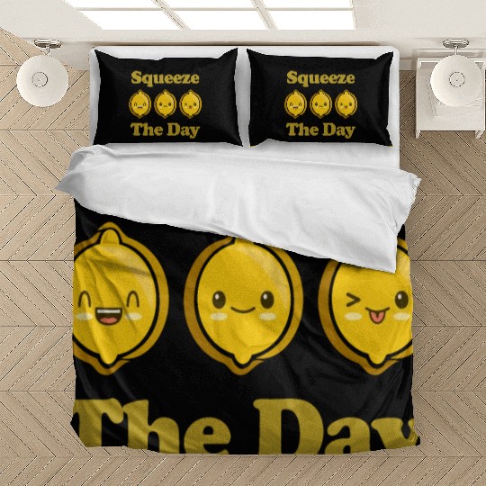 Squeeze The Day Cute Adorable Kawaii Lemons Bedding Sets