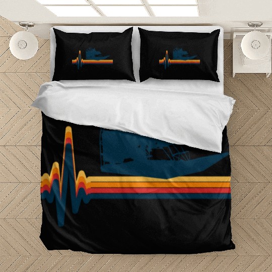 Airboat Fanboat Airboating Swamp Boat Heartbeat Bedding Sets