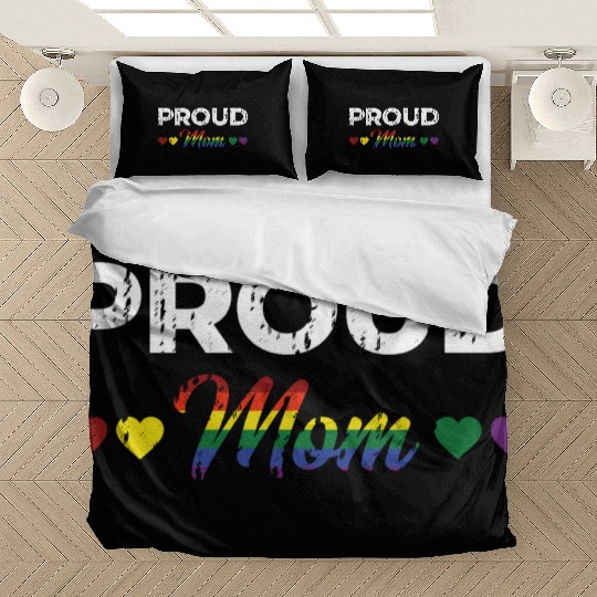 Proud Mom Gay Lesbian LGBTQ Pride Rainbow Mothers Bedding Sets