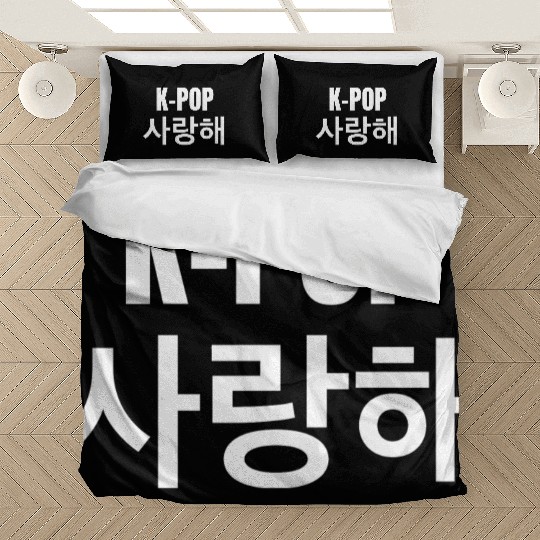 Saranghae I Love Kpop Funny Korean Music Lover Bedding Sets