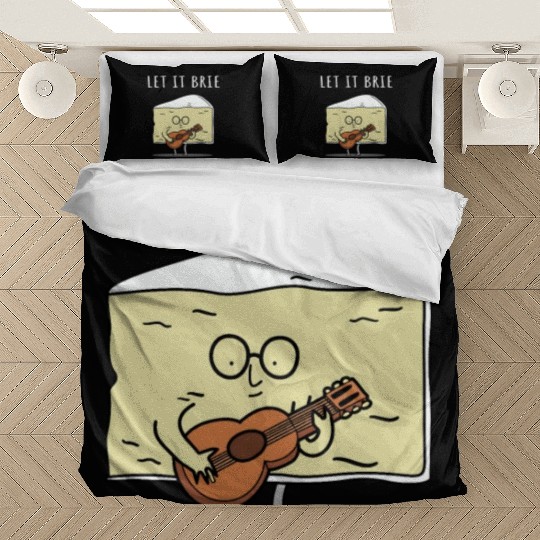 Let It Brie Cheese Musician With Guitar Bedding Sets