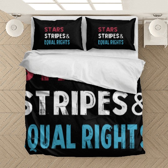 Stars Stripes and Equal Rights 4th of July Women's Bedding Sets