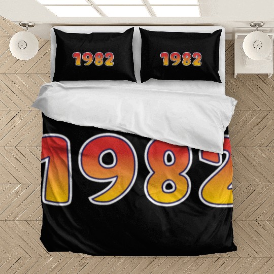 1982 Happiness Year In Orange - Yellow Design Bedding Sets