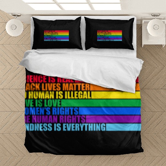 Science Is Real Black Lives Matter Love Is Love Bedding Sets