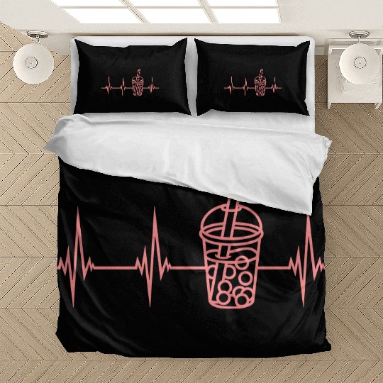 pulse bubble tea heartbeat Bedding Sets