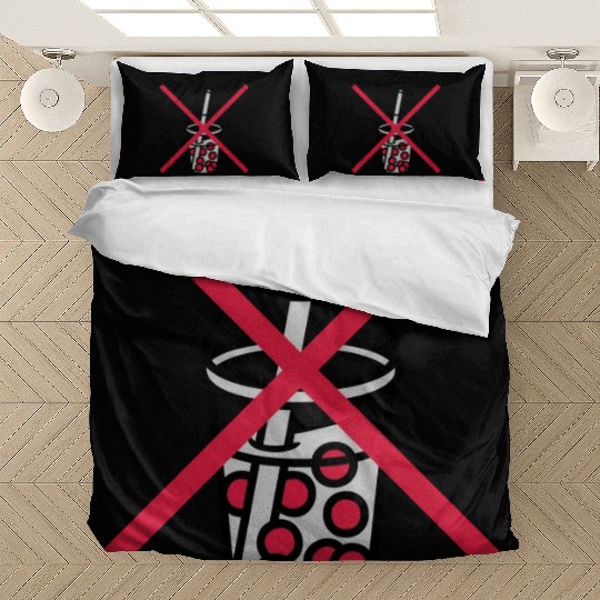 Sign bubble tea forbidden Bedding Sets