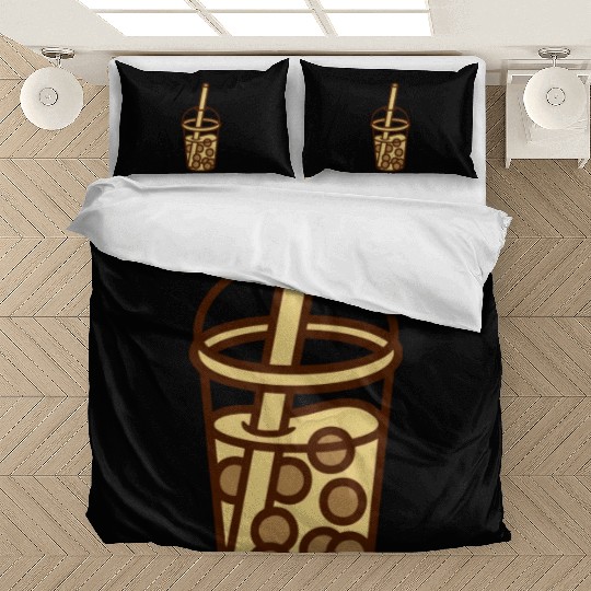 Bubble tea comic design Bedding Sets