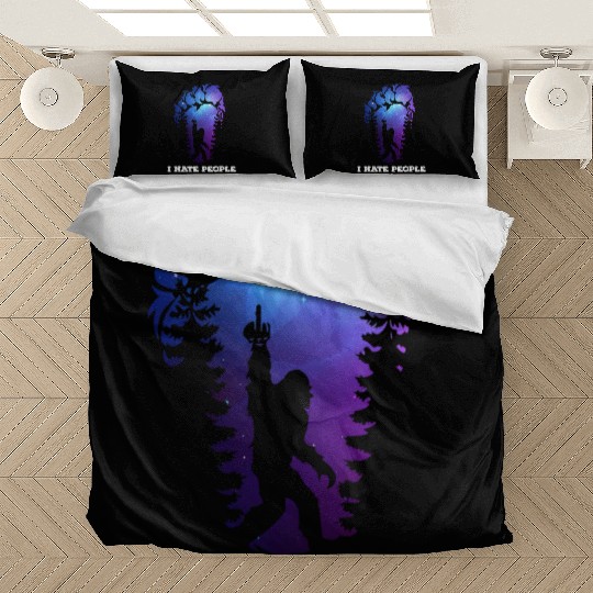 Bigfoot Footprint I hate people camping Bedding Sets