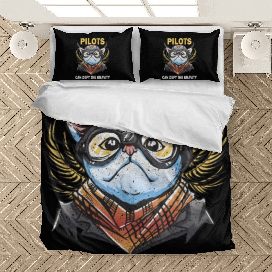 Pilots can defy the gravity airplane aviation Bedding Sets