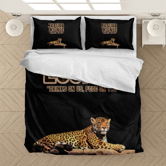 JAGUAR LOUNGE "Drinks On Us, Food On You" FUNNY Bedding Sets