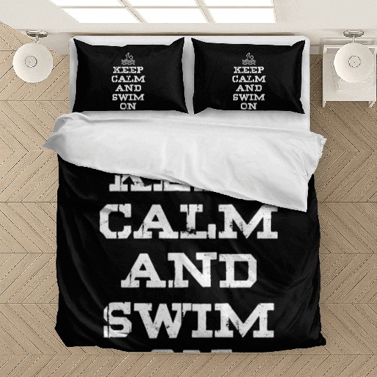 Keep Calm and Swim On - Pool Swimming Bedding Sets