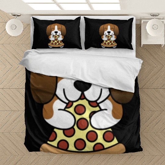 Basset Hound Pizza Lover Bedding Sets