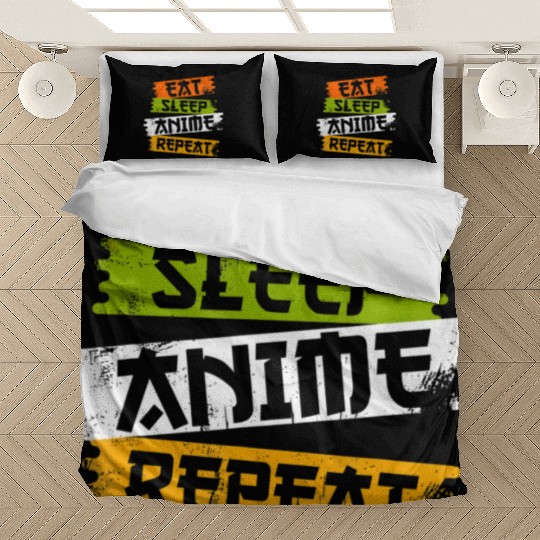 Eat Sleep Anime Repeat Japanese Manga Japan Lover Bedding Sets