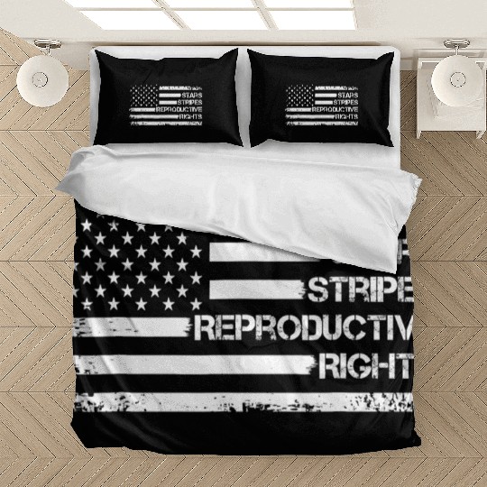Stars Stripes Reproductive Rights US Flag 4th July Bedding Sets