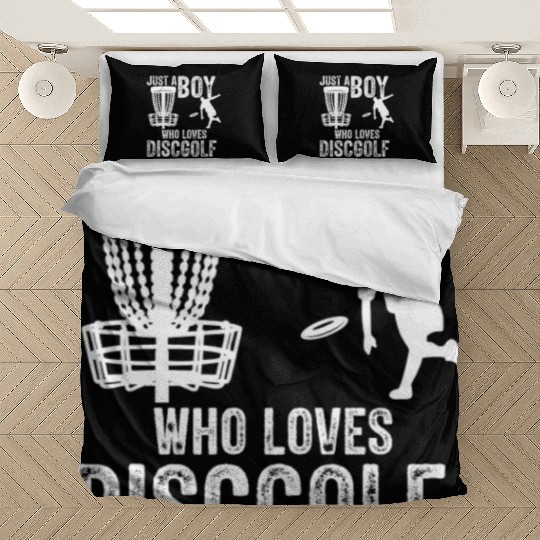 Boy Who Loves Disc Golf Vintage Ultimate Frisbee Bedding Sets