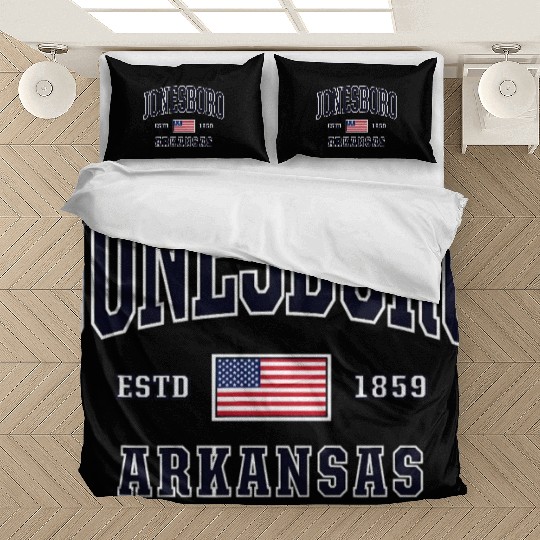 USA FLAG Stars Stripes Jonesboro Arkansas Bedding Sets