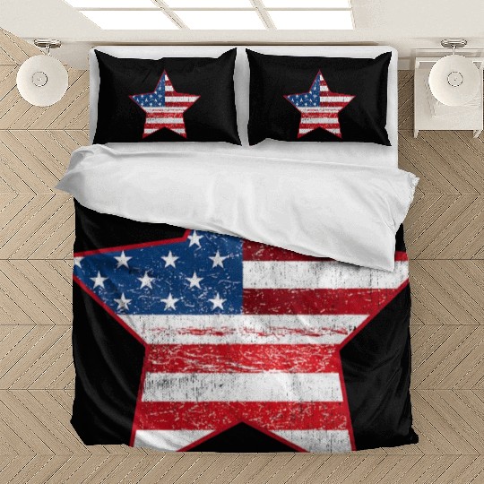 US Flag Star Patriotic Bedding Sets Stars Stripes