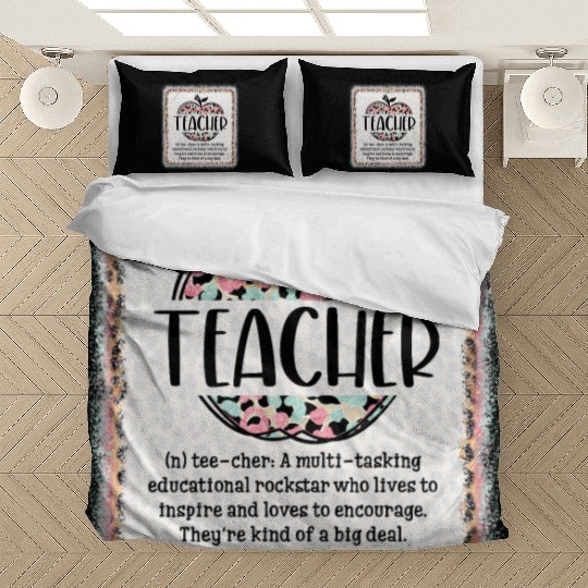 Teacher Life Back To School Teacher Apple Bedding Sets