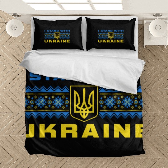 I STAND WITH UKRAINE BLUE-YELLOW Bedding Sets