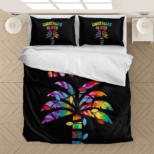 Christmas In July Beach Palm Xmas Tree Summer Bedding Sets