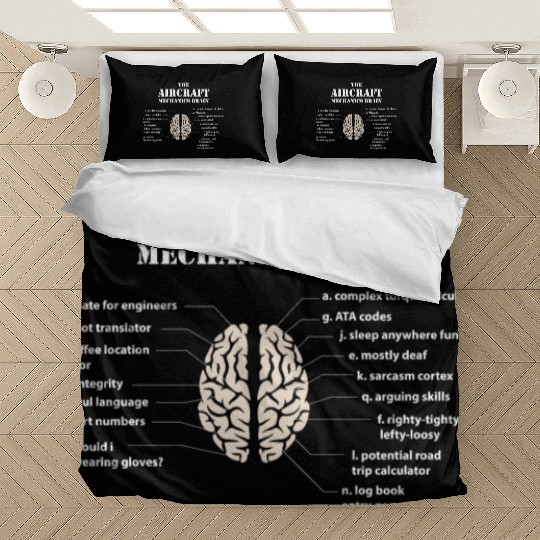 Aircraft Mechanics Brain Bedding Sets