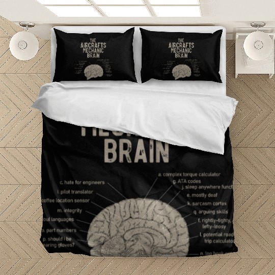 Aircraft Mechanics Brain Bedding Sets