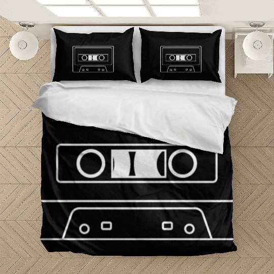 80s 90s Party Costume Vintage Cassette Tape Music Bedding Sets