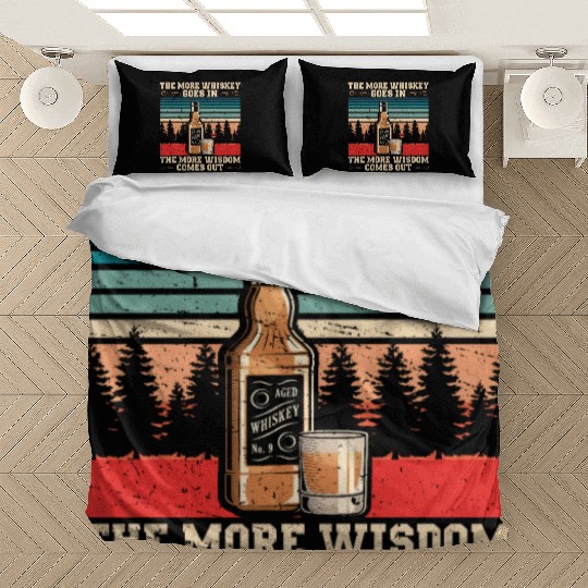 The More Whiskey Goes In | Bourbon Drinker Bedding Sets