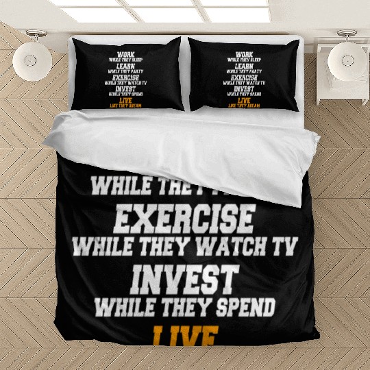 Work While They Sleep Business Motivation Success Bedding Sets