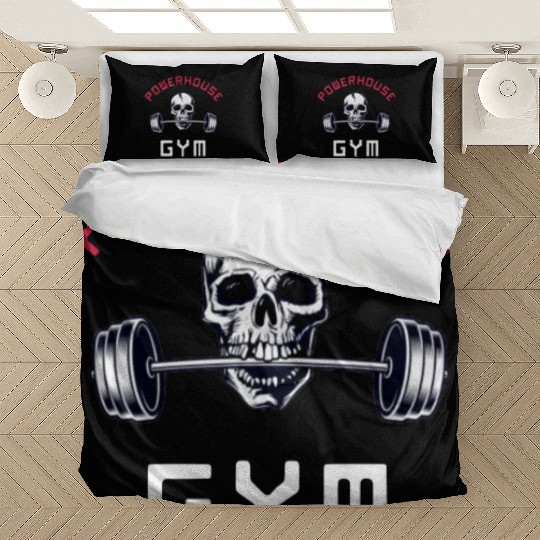 Powerhouse Gym - Bodybuilding Workout Saying Bedding Sets