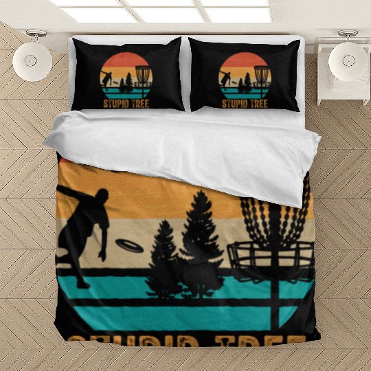 Stupid Tree Disc Golf Vintage Ultimate Frisbee Bedding Sets