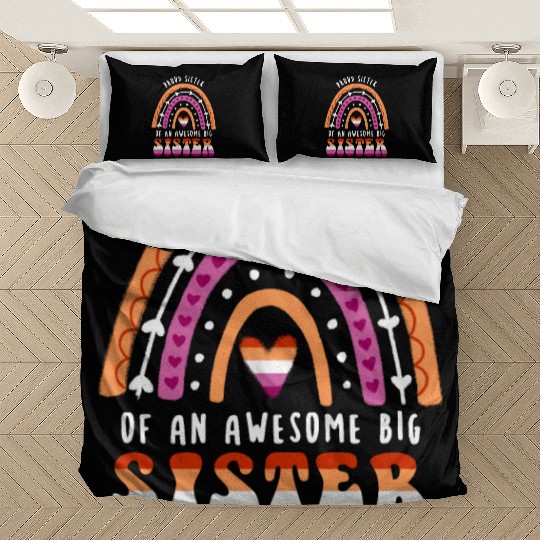 Proud Sister Awesome Big Sister Lesbian Bedding Sets