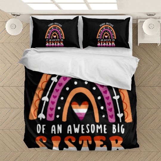 Proud Brother Awesome Big Sister Lesbian Bedding Sets