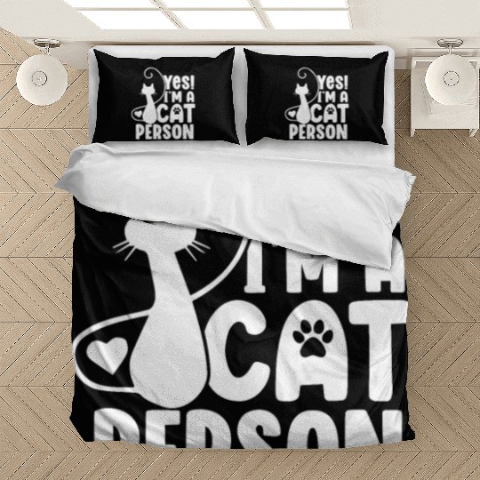 I am a Cat Person Funny Cat Lover Kitty Mom Dad Bedding Sets