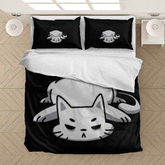 Funny cat design, hates the morning and the people Bedding Sets