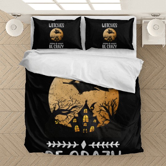 Witches Be Crazy Funny Halloween Bedding Sets